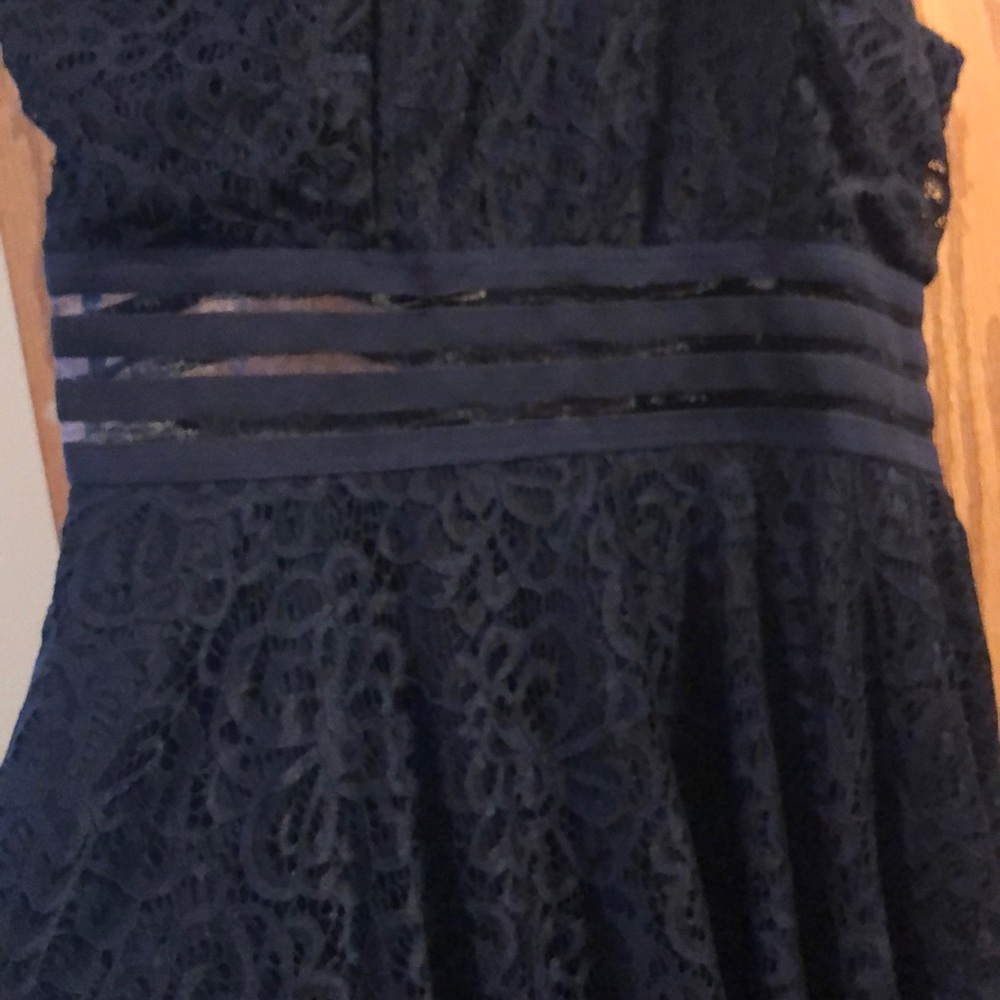 Navy Ribbed Dress - Picture 2 of 3